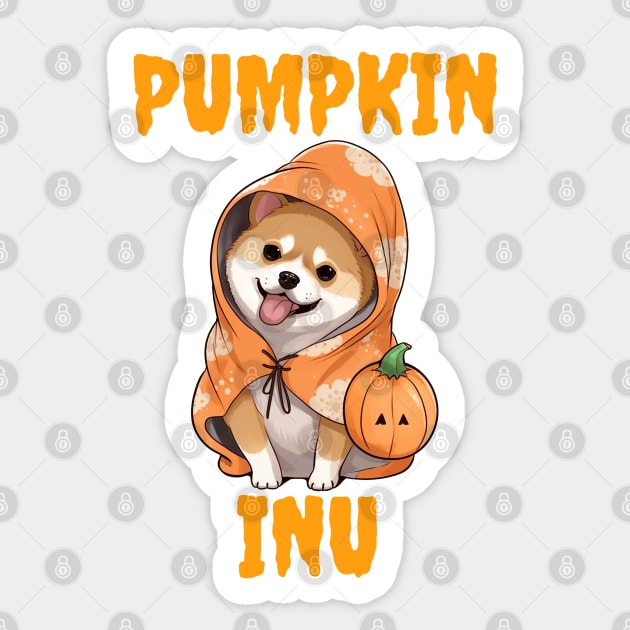 Pumpkin Shiba Inu Halloween Design Sticker by FrenArt